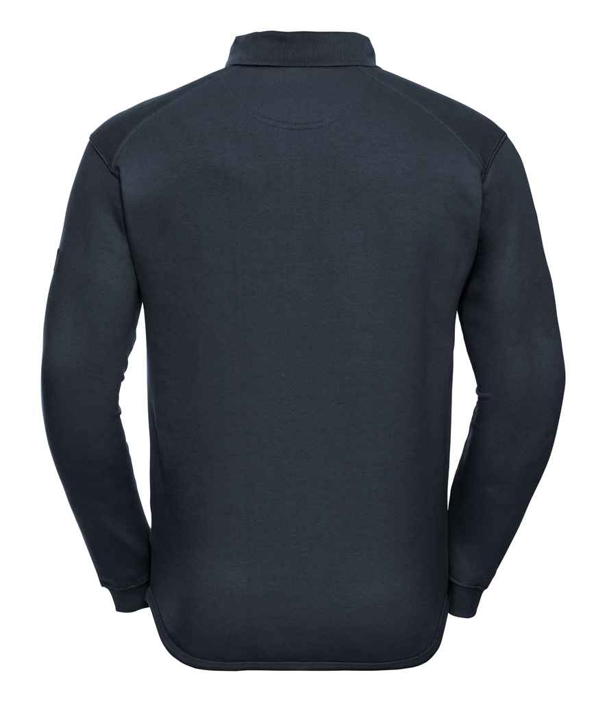 Russell 012M French Navy Back - Ready to be Embroidered and Printed by Custard Workwear - Cheap Personalised and Customised Workwear in Nottinghamshire, Derbyshire and Leicestershire