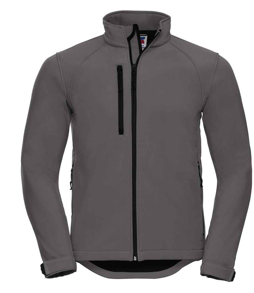 Russell 140M Titanium Front - Ready to be Embroidered and Printed by Custard Workwear - Cheap Personalised and Customised Workwear in Nottinghamshire, Derbyshire and Leicestershire