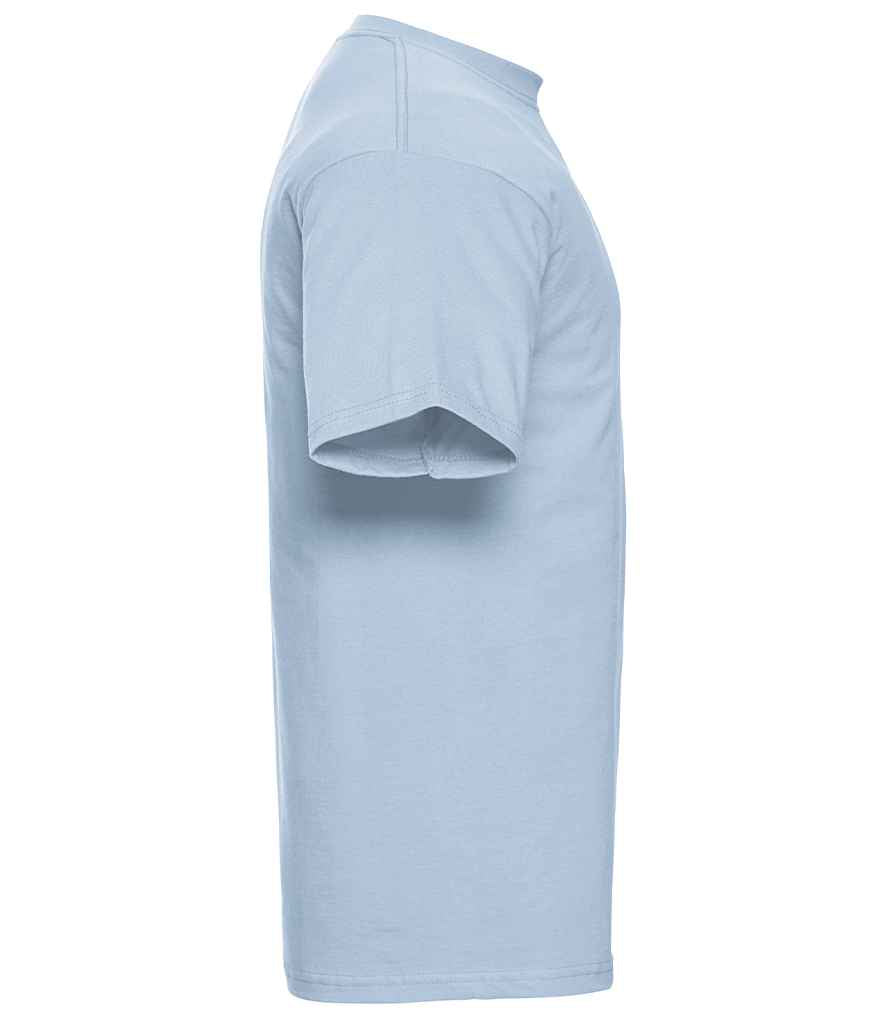 Russell 180M Mineral Blue Left -  Ready to be Printed by Custard Workwear - Cheap Personalised and Customised Workwear in Nottinghamshire, Derbyshire and Leicestershire