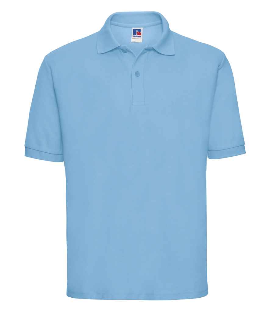 Russell 539M Sky Blue Front - Ready to be Embroidered and Printed by Custard Workwear - Cheap Personalised and Customised Workwear in Nottinghamshire, Derbyshire and Leicestershire