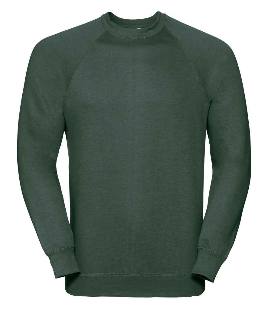 Russell 762M Bottle Green Front - Ready to be Embroidered and Printed by Custard Workwear - Cheap Personalised and Customised Workwear in Nottinghamshire, Derbyshire and Leicestershire