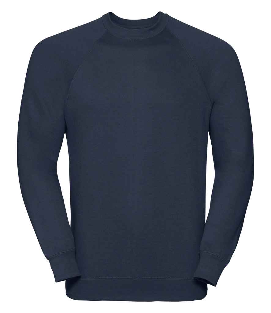 Russell 762M French Navy Front - Ready to be Embroidered and Printed by Custard Workwear - Cheap Personalised and Customised Workwear in Nottinghamshire, Derbyshire and Leicestershire