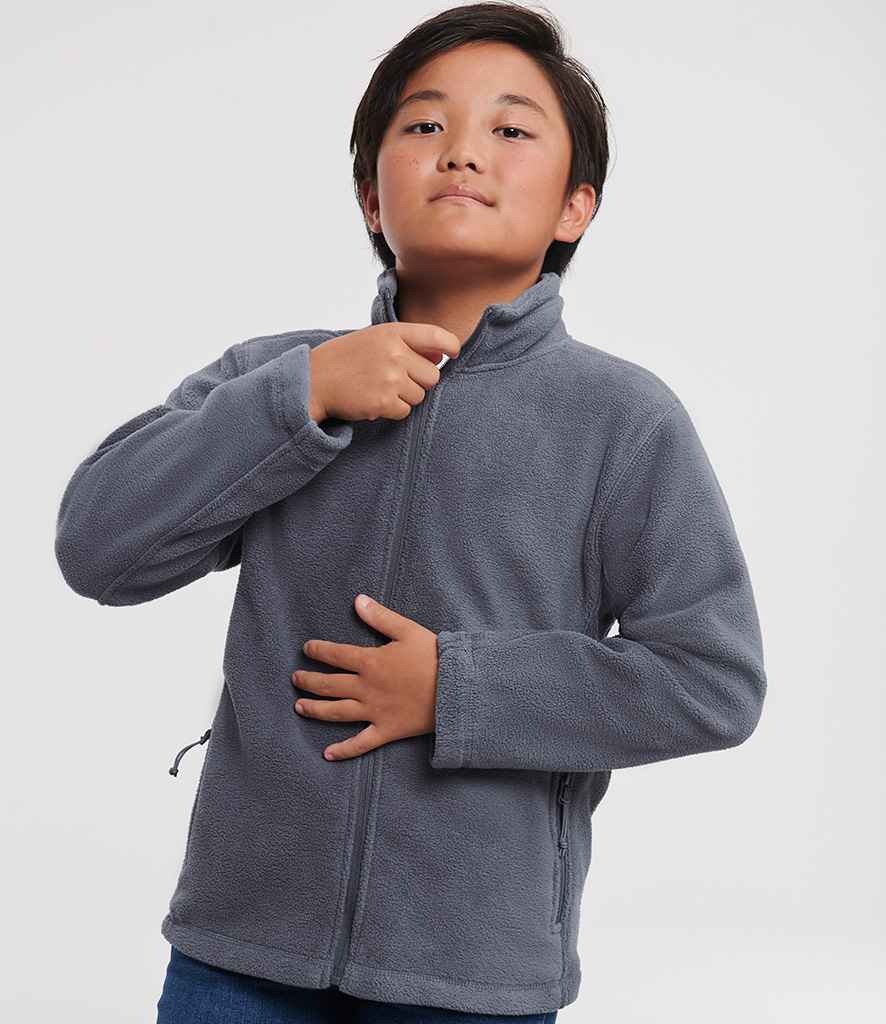 Russell 870B Convoy Grey Model - Ready to be Embroidered by Custard Workwear - Cheap Personalised and Customised Workwear in Nottinghamshire, Derbyshire and Leicestershire