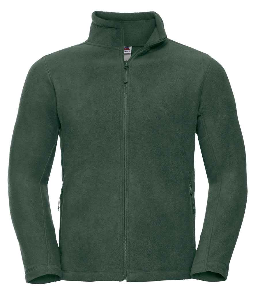 Russell 870M Bottle Green Front - Ready to be Embroidered by Custard Workwear - Cheap Personalised and Customised Workwear in Nottinghamshire, Derbyshire and Leicestershire