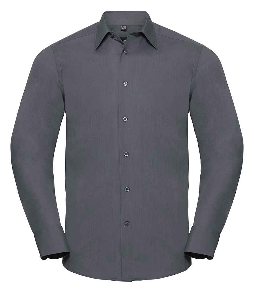 Russell 924M Convoy Grey Front - Ready to be Printed by Custard Workwear - Cheap Personalised and Customised Workwear in Nottinghamshire, Derbyshire and Leicestershire