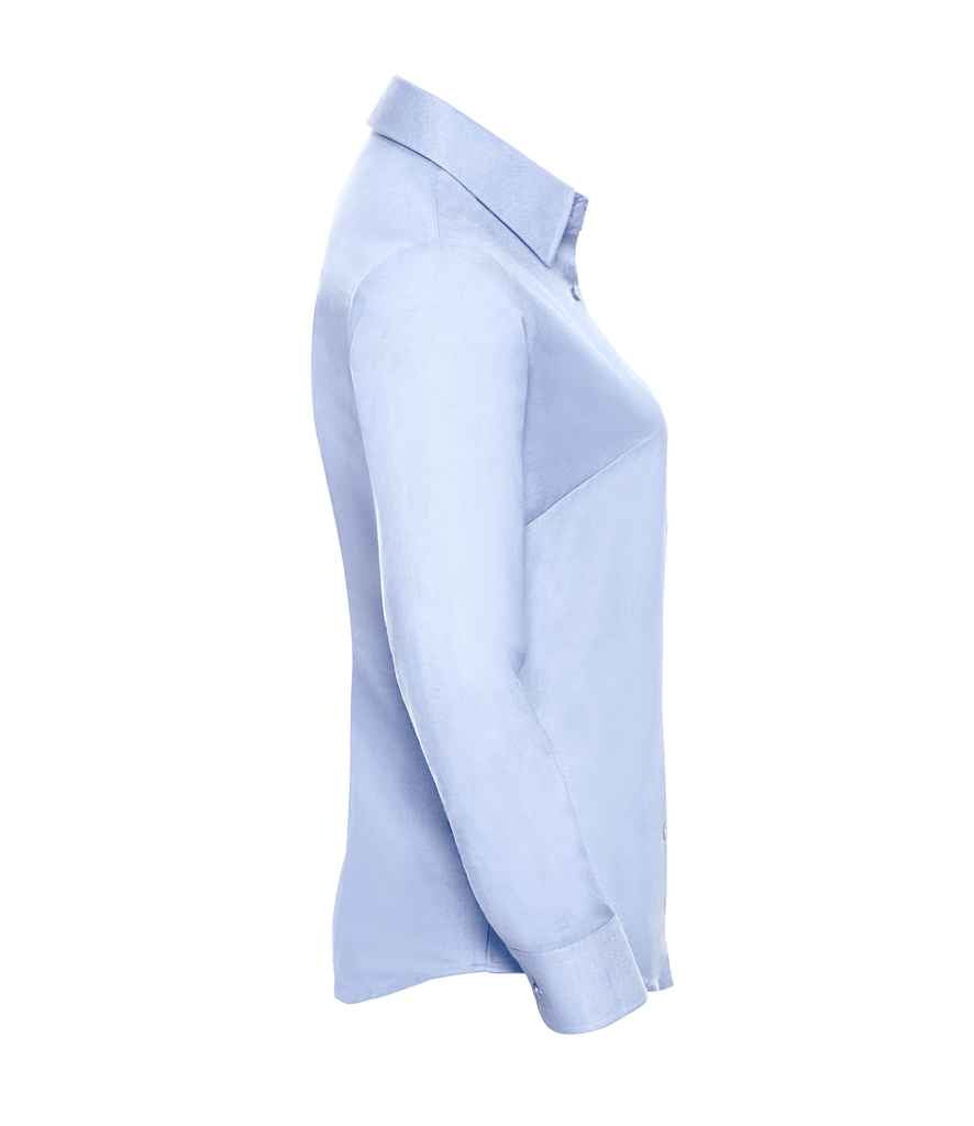 Russell 932F Oxford Blue Right - Ready to be Embroidered and Printed by Custard Workwear - Cheap Personalised and Customised Workwear in Nottinghamshire, Derbyshire and Leicestershire