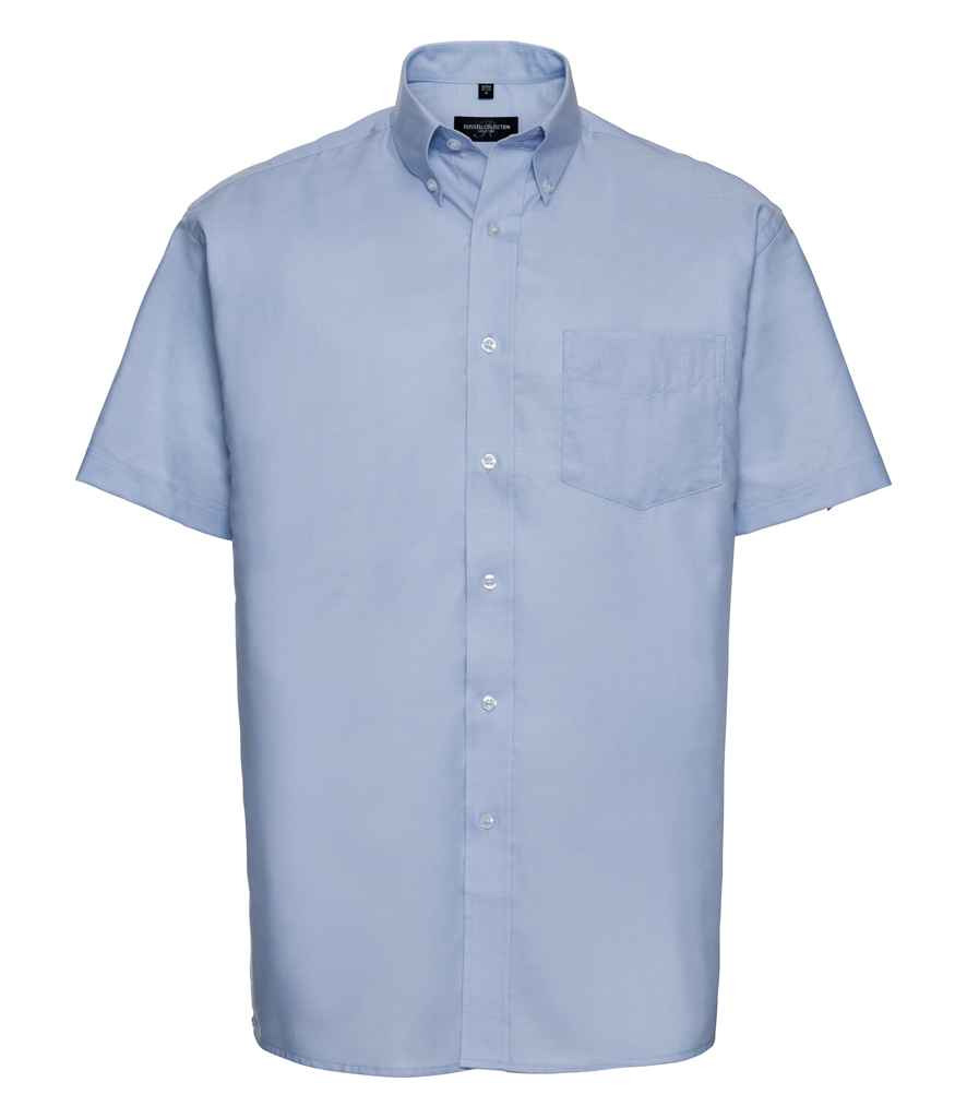 Russell 933M Oxford Blue Front - Ready to be Embroidered and Printed by Custard Workwear - Cheap Personalised and Customised Workwear in Nottinghamshire, Derbyshire and Leicestershire