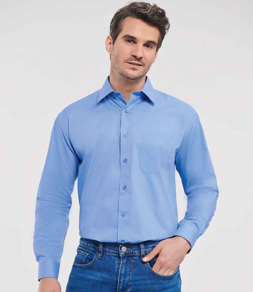 Russell 934M Corporate Blue Model - Ready to be Printed by Custard Workwear - Cheap Personalised and Customised Workwear in Nottinghamshire, Derbyshire and Leicestershire