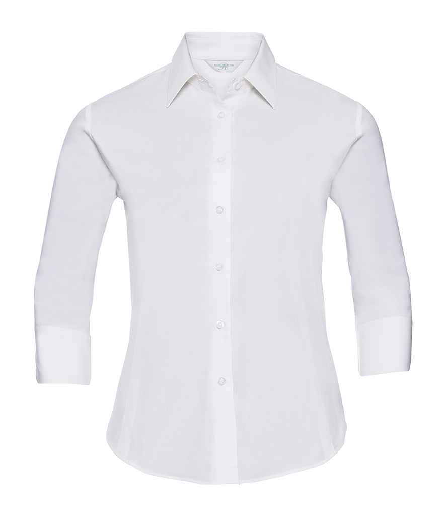 Russell 946F White Front - Ready to be Embroidered and Printed by Custard Workwear - Cheap Personalised and Customised Workwear in Nottinghamshire, Derbyshire and Leicestershire