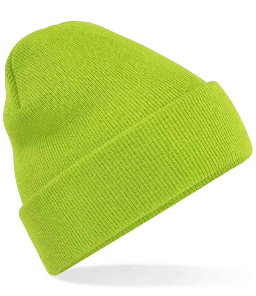 Beechfield BB45 Lime Green Front - Ready to be Embroidered by Custard Workwear - Cheap Personalised and Customised Workwear in Nottinghamshire, Derbyshire and Leicestershire