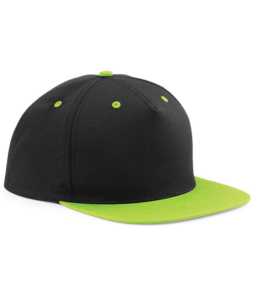 Beechfield BB610C Black/Lime Green Front -  Ready to be Printed by Custard Workwear - Cheap Personalised and Customised Workwear in Nottinghamshire, Derbyshire and Leicestershire