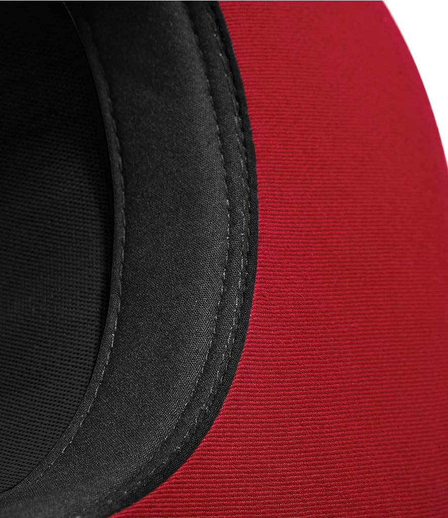 BB610C - 5 Panel Contrast Snapback | Black/Classic Red