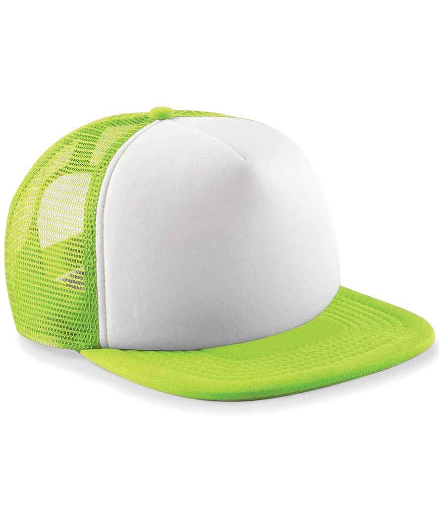 Beechfield BB645B Lime Green/White Front - Ready to be Printed by Custard Workwear - Cheap Personalised and Customised Workwear in Nottinghamshire, Derbyshire and Leicestershire