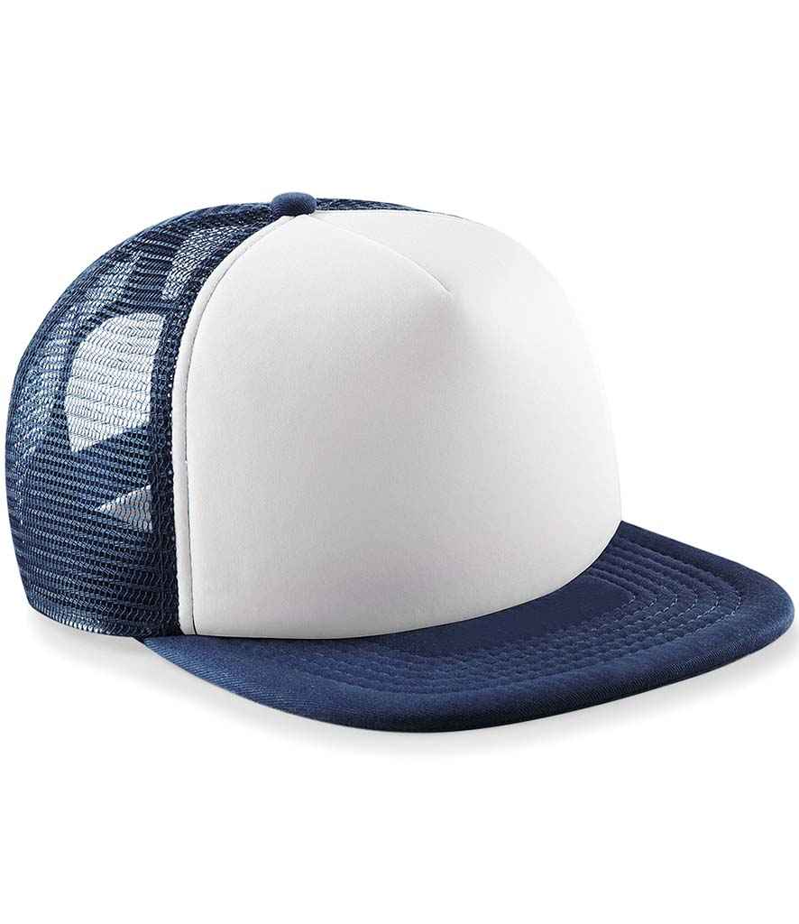 Beechfield BB645B Navy/White Front -  Ready to be Printed by Custard Workwear - Cheap Personalised and Customised Workwear in Nottinghamshire, Derbyshire and Leicestershire