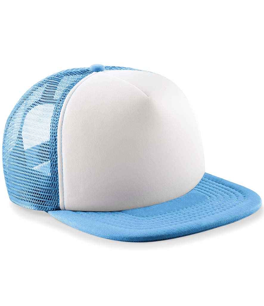 Beechfield BB645B Sky Blue/White Front -  Ready to be Printed by Custard Workwear - Cheap Personalised and Customised Workwear in Nottinghamshire, Derbyshire and Leicestershire