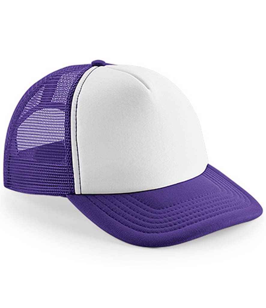 Beechfield BB645 Purple/White Front - Ready to be Printed by Custard Workwear - Cheap Personalised and Customised Workwear in Nottinghamshire, Derbyshire and Leicestershire