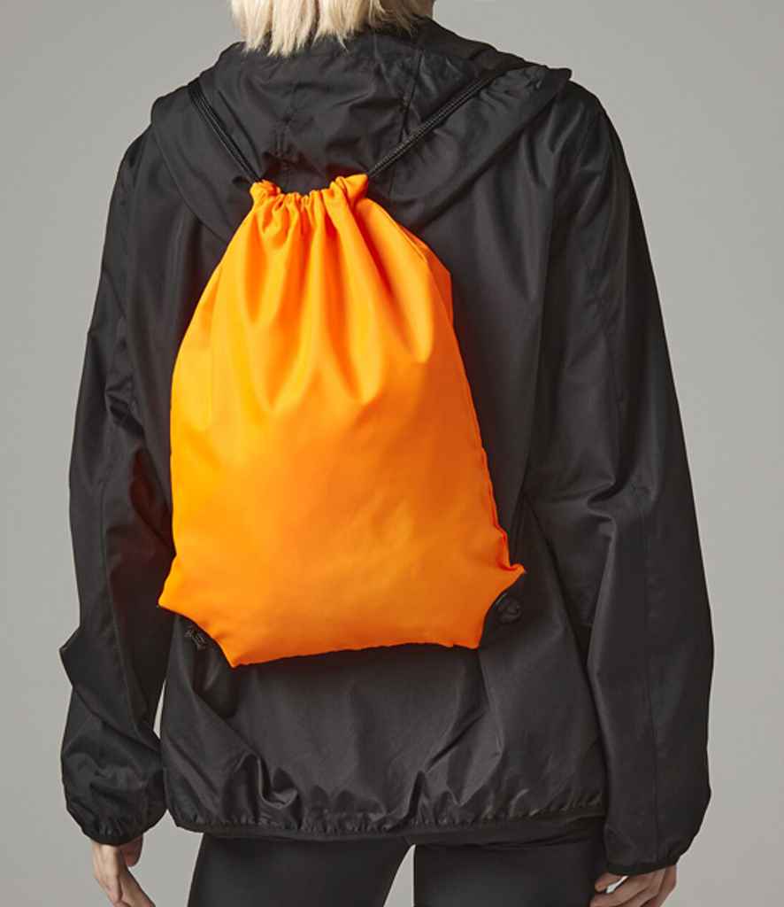 BagBase BG10 Fluorescent Orange Model - Ready to be Printed by Custard Workwear - Cheap Personalised and Customised Workwear in Nottinghamshire, Derbyshire and Leicestershire
