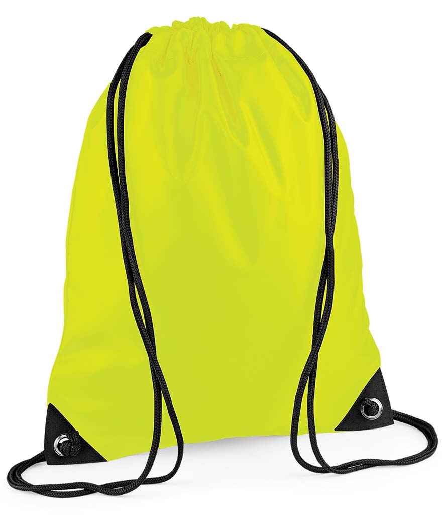 BagBase BG10 Fluorescent Yellow Front - Ready to be Printed by Custard Workwear - Cheap Personalised and Customised Workwear in Nottinghamshire, Derbyshire and Leicestershire