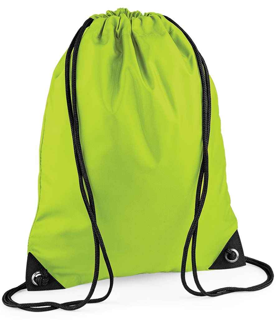 BagBase BG10 Lime Green Front - Ready to be Printed by Custard Workwear - Cheap Personalised and Customised Workwear in Nottinghamshire, Derbyshire and Leicestershire