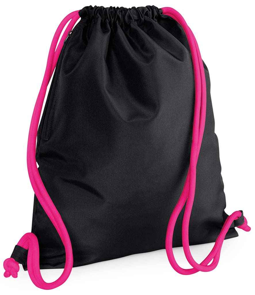 BagBase BG110 Black/Fuchsia Front - Ready to be Printed by Custard Workwear - Cheap Personalised and Customised Workwear in Nottinghamshire, Derbyshire and Leicestershire