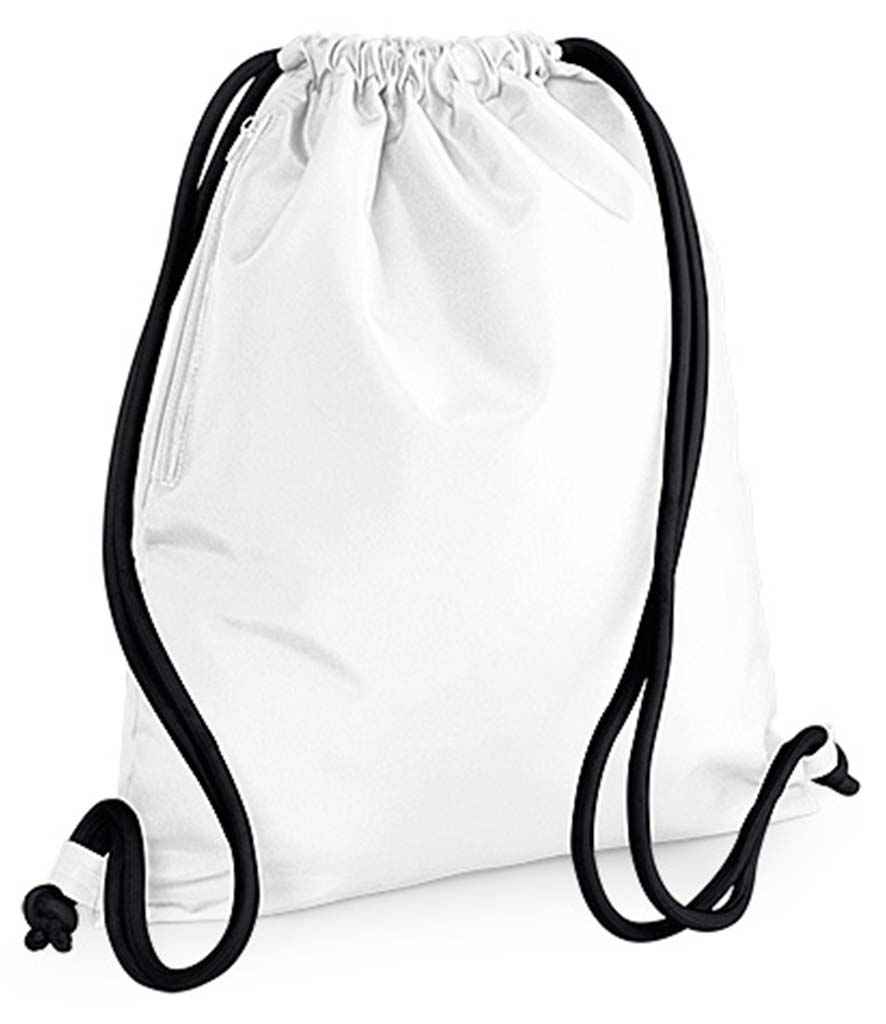 BagBase BG110 White/Black Front - Ready to be Printed by Custard Workwear - Cheap Personalised and Customised Workwear in Nottinghamshire, Derbyshire and Leicestershire