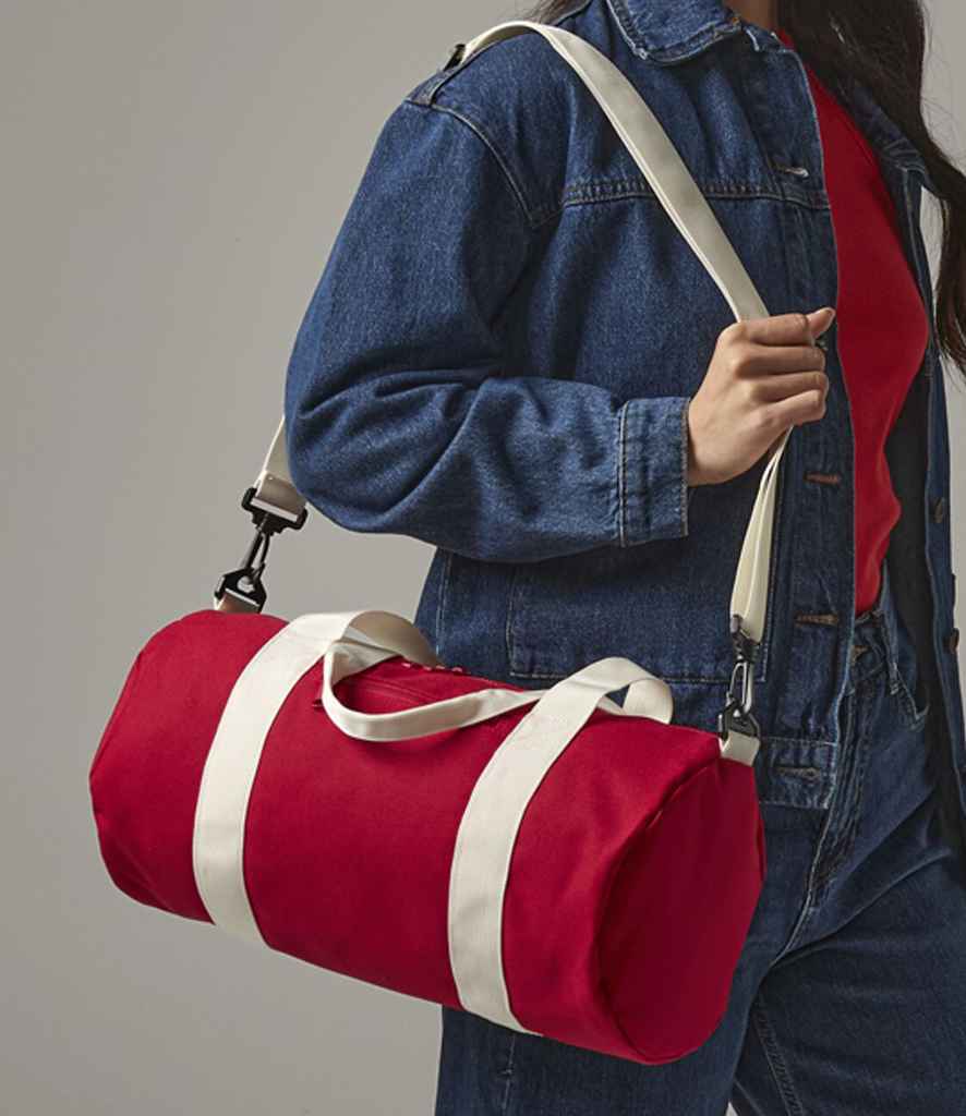 BagBase BG140S Classic Red/Off White Front - Ready to be Printed by Custard Workwear - Cheap Personalised and Customised Workwear in Nottinghamshire, Derbyshire and Leicestershire