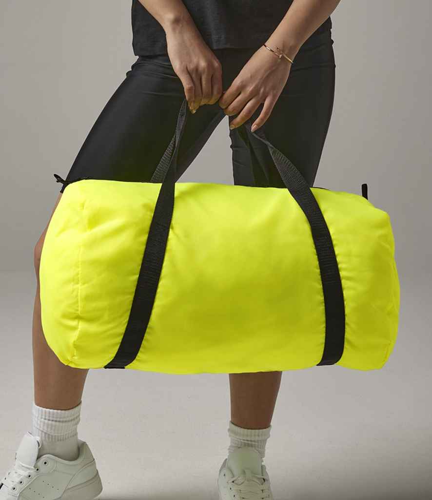 BagBase BG150 Fluorescent Yellow/Black Model - Ready to be Printed by Custard Workwear - Cheap Personalised and Customised Workwear in Nottinghamshire, Derbyshire and Leicestershire