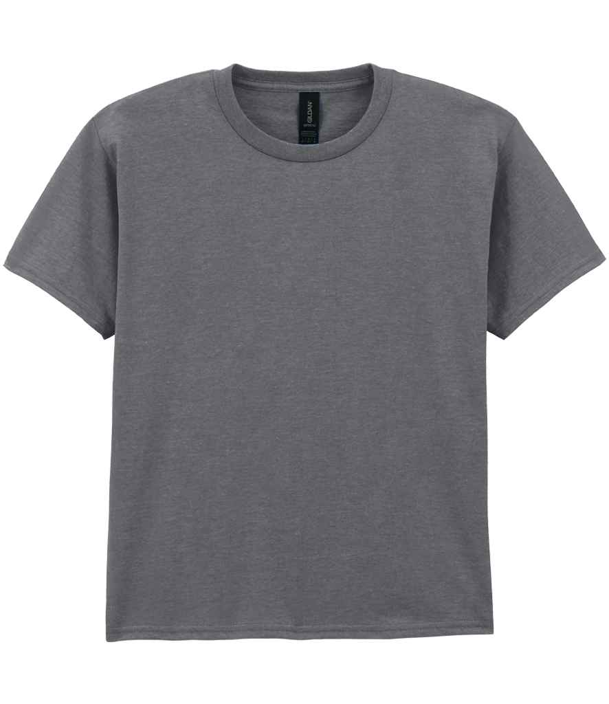 Gildan GD01B Graphite Heather Front - Ready to be Printed by Custard Workwear - Cheap Personalised and Customised Workwear in Nottinghamshire, Derbyshire and Leicestershire