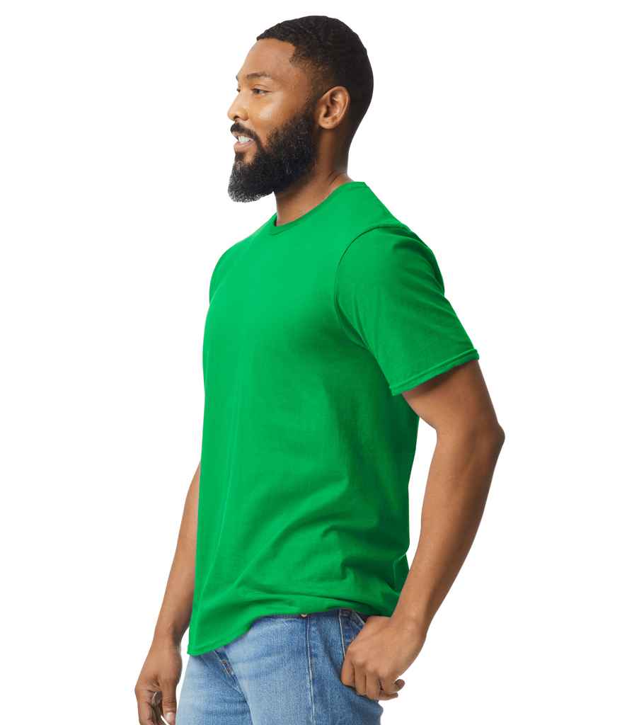 Gildan GD01 Irish Green Model -  Ready to be Printed by Custard Workwear - Cheap Personalised and Customised Workwear in Nottinghamshire, Derbyshire and Leicestershire