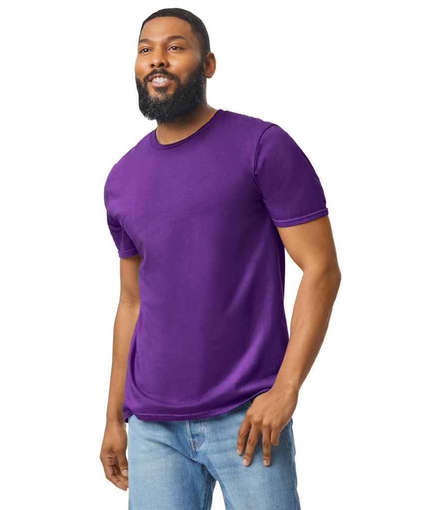 Gildan GD01 Purple Model - Ready to be Printed by Custard Workwear - Cheap Personalised and Customised Workwear in Nottinghamshire, Derbyshire and Leicestershire