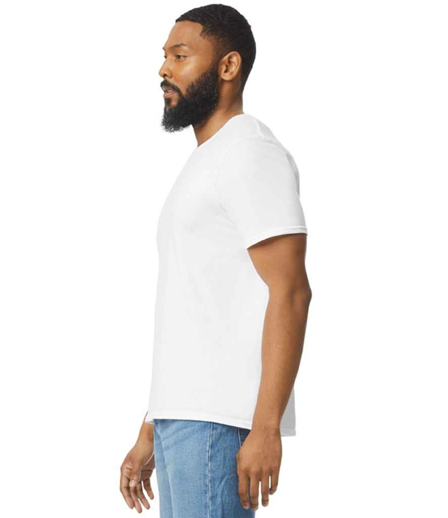 Gildan GD01 White Model -  Ready to be Printed by Custard Workwear - Cheap Personalised and Customised Workwear in Nottinghamshire, Derbyshire and Leicestershire