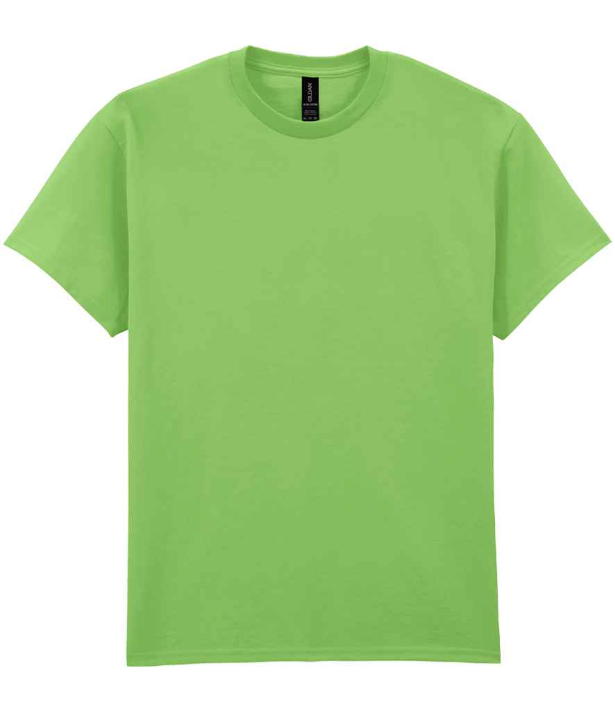 Gildan GD02 Lime Green Front - Ready to be Embroidered and Printed by Custard Workwear - Cheap Personalised and Customised Workwear in Nottinghamshire, Derbyshire and Leicestershire