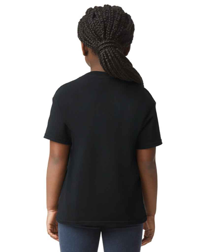 Gildan GD05B Black Model - Ready to be Embroidered and Printed by Custard Workwear - Cheap Personalised and Customised Workwear in Nottinghamshire, Derbyshire and Leicestershire