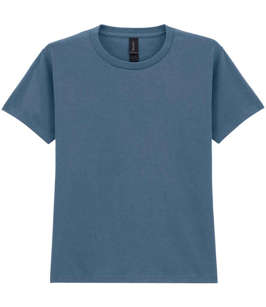 Gildan GD05B Indigo Front - Ready to be Embroidered and Printed by Custard Workwear - Cheap Personalised and Customised Workwear in Nottinghamshire, Derbyshire and Leicestershire