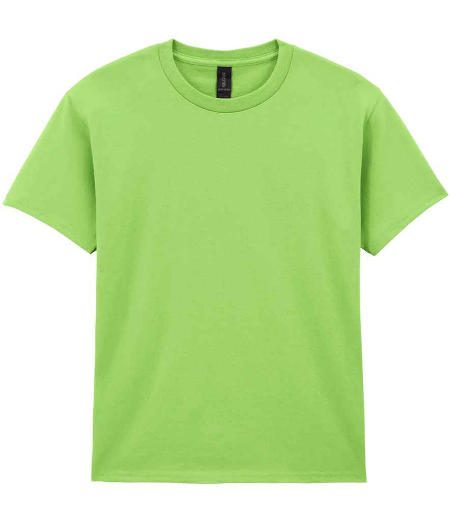 Gildan GD05B Lime Green Front - Ready to be Embroidered and Printed by Custard Workwear - Cheap Personalised and Customised Workwear in Nottinghamshire, Derbyshire and Leicestershire