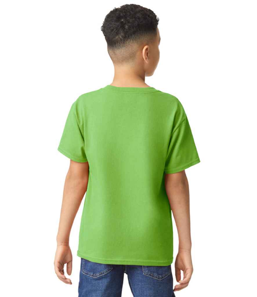 Gildan GD05B Lime Green Model - Ready to be Embroidered and Printed by Custard Workwear - Cheap Personalised and Customised Workwear in Nottinghamshire, Derbyshire and Leicestershire