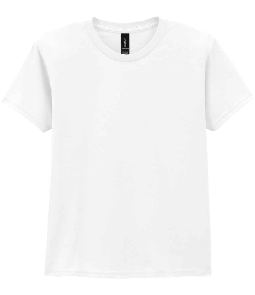 Gildan GD05B White Front - Ready to be Embroidered and Printed by Custard Workwear - Cheap Personalised and Customised Workwear in Nottinghamshire, Derbyshire and Leicestershire