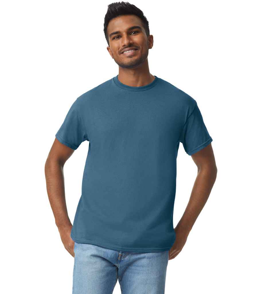 Gildan GD05 Indigo Model - Ready to be Embroidered and Printed by Custard Workwear - Cheap Personalised and Customised Workwear in Nottinghamshire, Derbyshire and Leicestershire