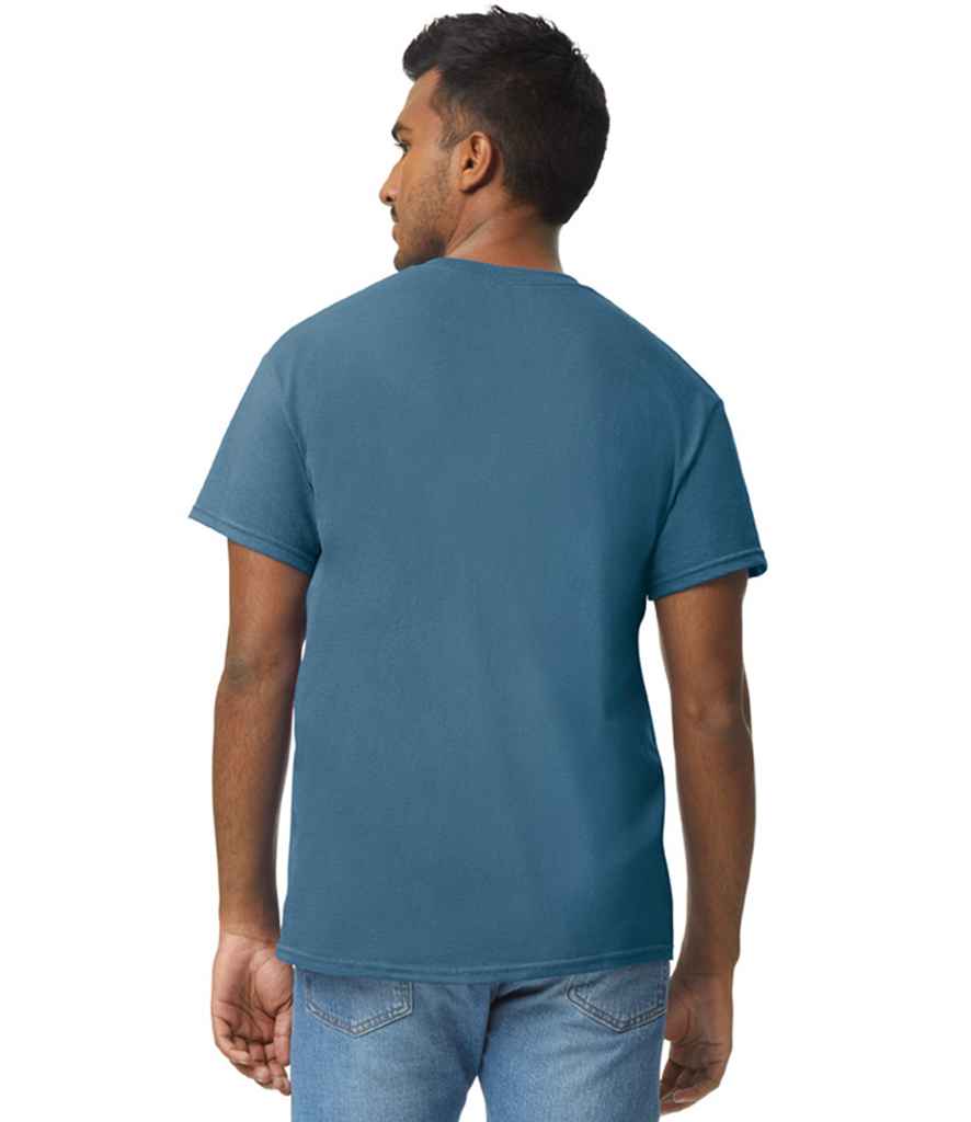 Gildan GD05 Indigo Model - Ready to be Embroidered and Printed by Custard Workwear - Cheap Personalised and Customised Workwear in Nottinghamshire, Derbyshire and Leicestershire