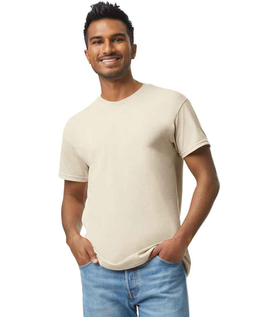 Gildan GD05 Natural Model - Ready to be Embroidered and Printed by Custard Workwear - Cheap Personalised and Customised Workwear in Nottinghamshire, Derbyshire and Leicestershire