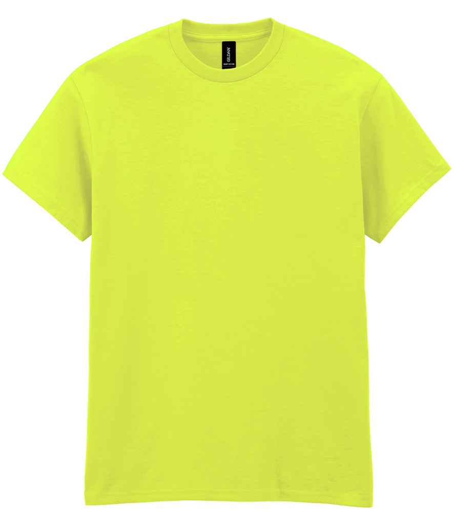 Gildan GD05 Safety Green Front - Ready to be Embroidered and Printed by Custard Workwear - Cheap Personalised and Customised Workwear in Nottinghamshire, Derbyshire and Leicestershire