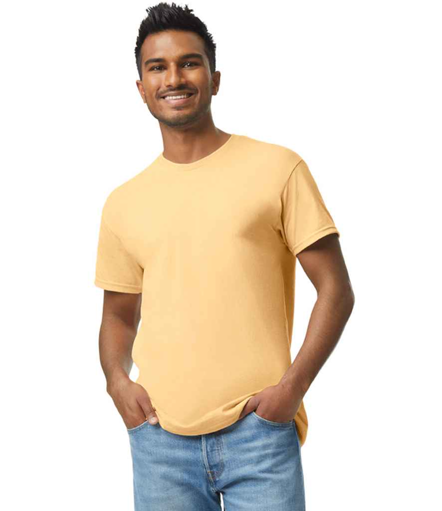 Gildan GD05 Yellow Haze Model - Ready to be Embroidered and Printed by Custard Workwear - Cheap Personalised and Customised Workwear in Nottinghamshire, Derbyshire and Leicestershire