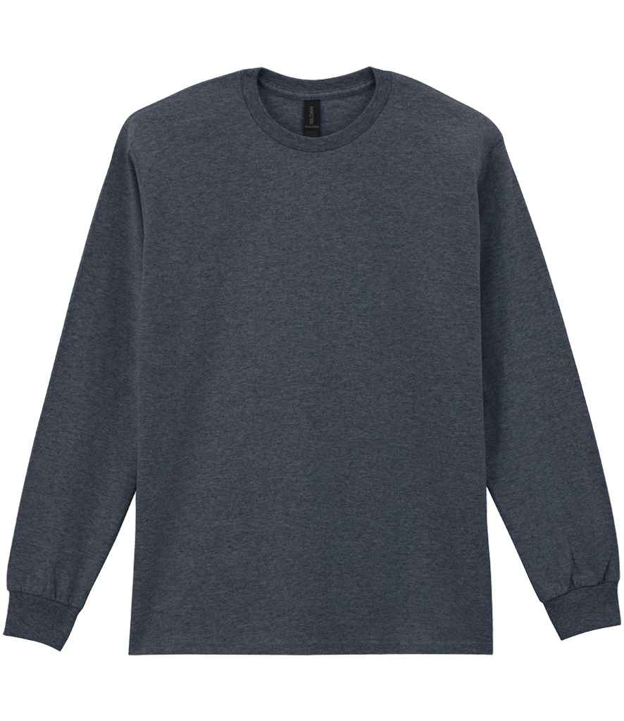 Gildan GD14 Dark Heather Front - Ready to be Embroidered and Printed by Custard Workwear - Cheap Personalised and Customised Workwear in Nottinghamshire, Derbyshire and Leicestershire