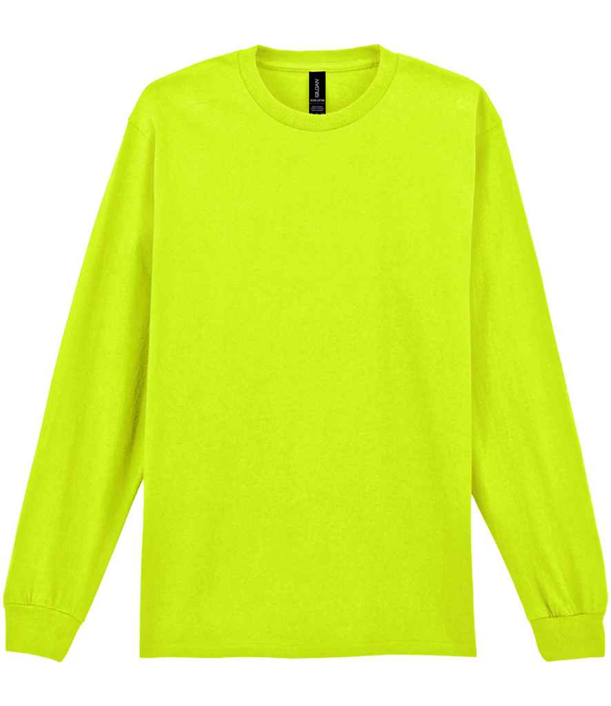 Gildan GD14 Safety Green Front - Ready to be Embroidered and Printed by Custard Workwear - Cheap Personalised and Customised Workwear in Nottinghamshire, Derbyshire and Leicestershire