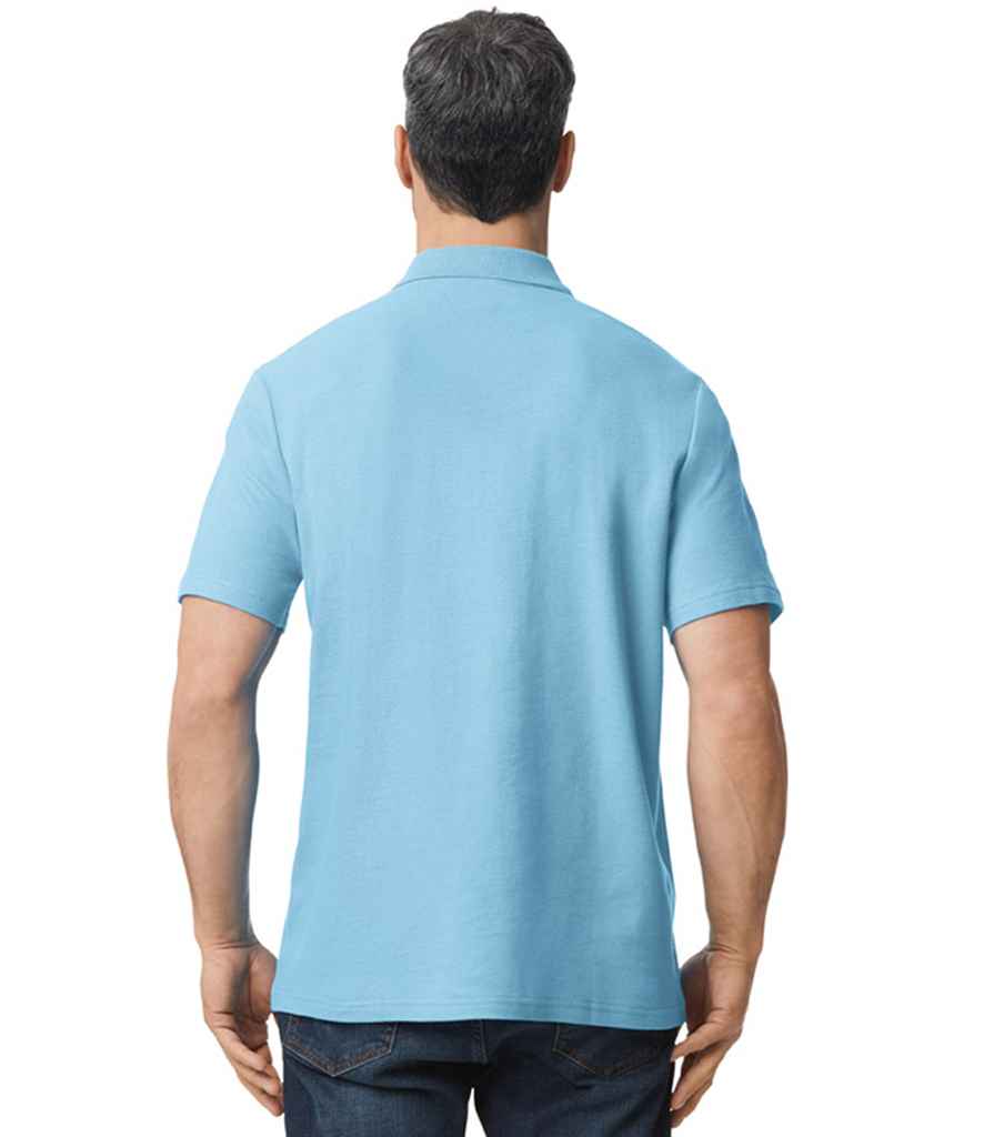 Gildan GD35 Light Blue Model - Ready to be Embroidered and Printed by Custard Workwear - Cheap Personalised and Customised Workwear in Nottinghamshire, Derbyshire and Leicestershire