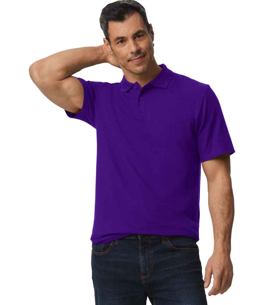 Gildan GD35 Purple Model - Ready to be Embroidered and Printed by Custard Workwear - Cheap Personalised and Customised Workwear in Nottinghamshire, Derbyshire and Leicestershire