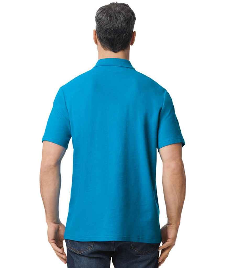 Gildan GD35 Sapphire Blue Model - Ready to be Embroidered and Printed by Custard Workwear - Cheap Personalised and Customised Workwear in Nottinghamshire, Derbyshire and Leicestershire