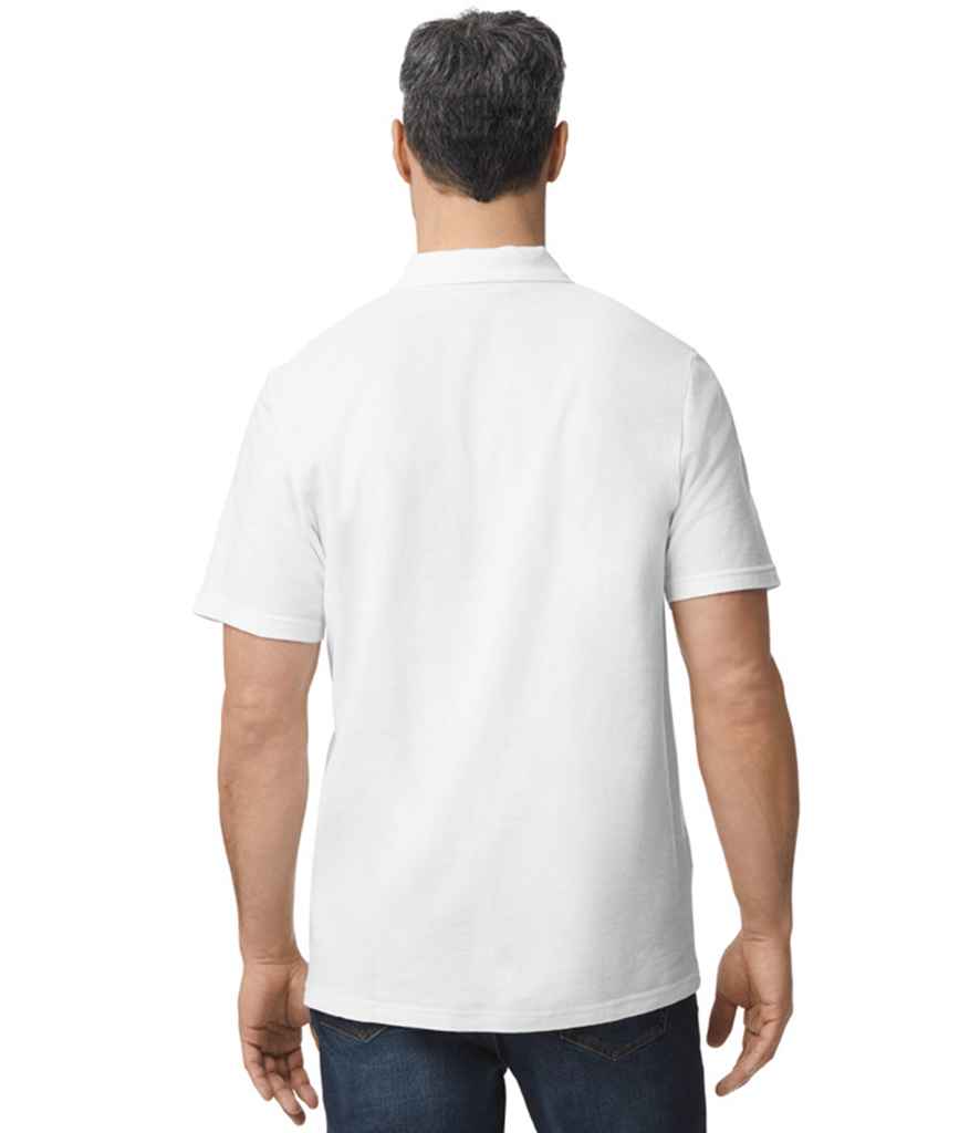 Gildan GD35 White Model - Ready to be Embroidered and Printed by Custard Workwear - Cheap Personalised and Customised Workwear in Nottinghamshire, Derbyshire and Leicestershire