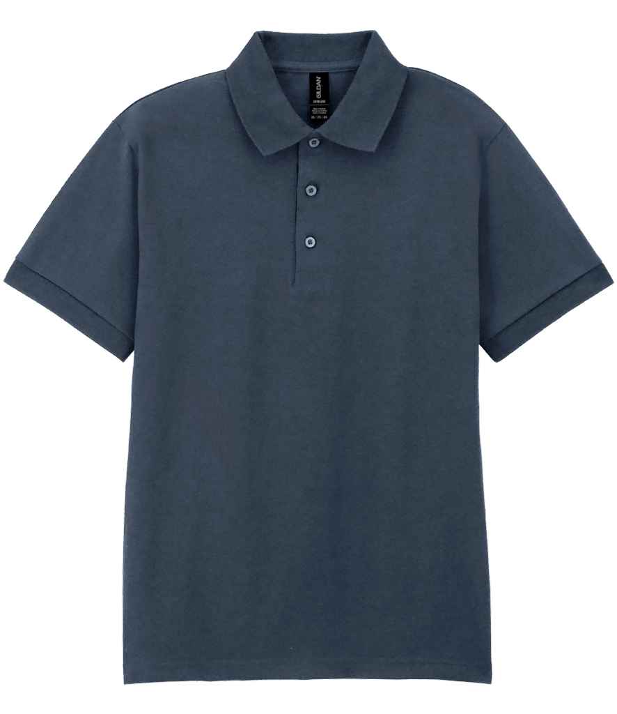 Gildan GD40 Dark Heather Front - Ready to be Embroidered and Printed by Custard Workwear - Cheap Personalised and Customised Workwear in Nottinghamshire, Derbyshire and Leicestershire