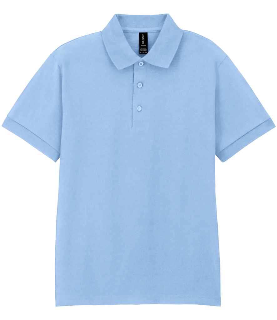 Gildan GD40 Light Blue Front - Ready to be Embroidered and Printed by Custard Workwear - Cheap Personalised and Customised Workwear in Nottinghamshire, Derbyshire and Leicestershire